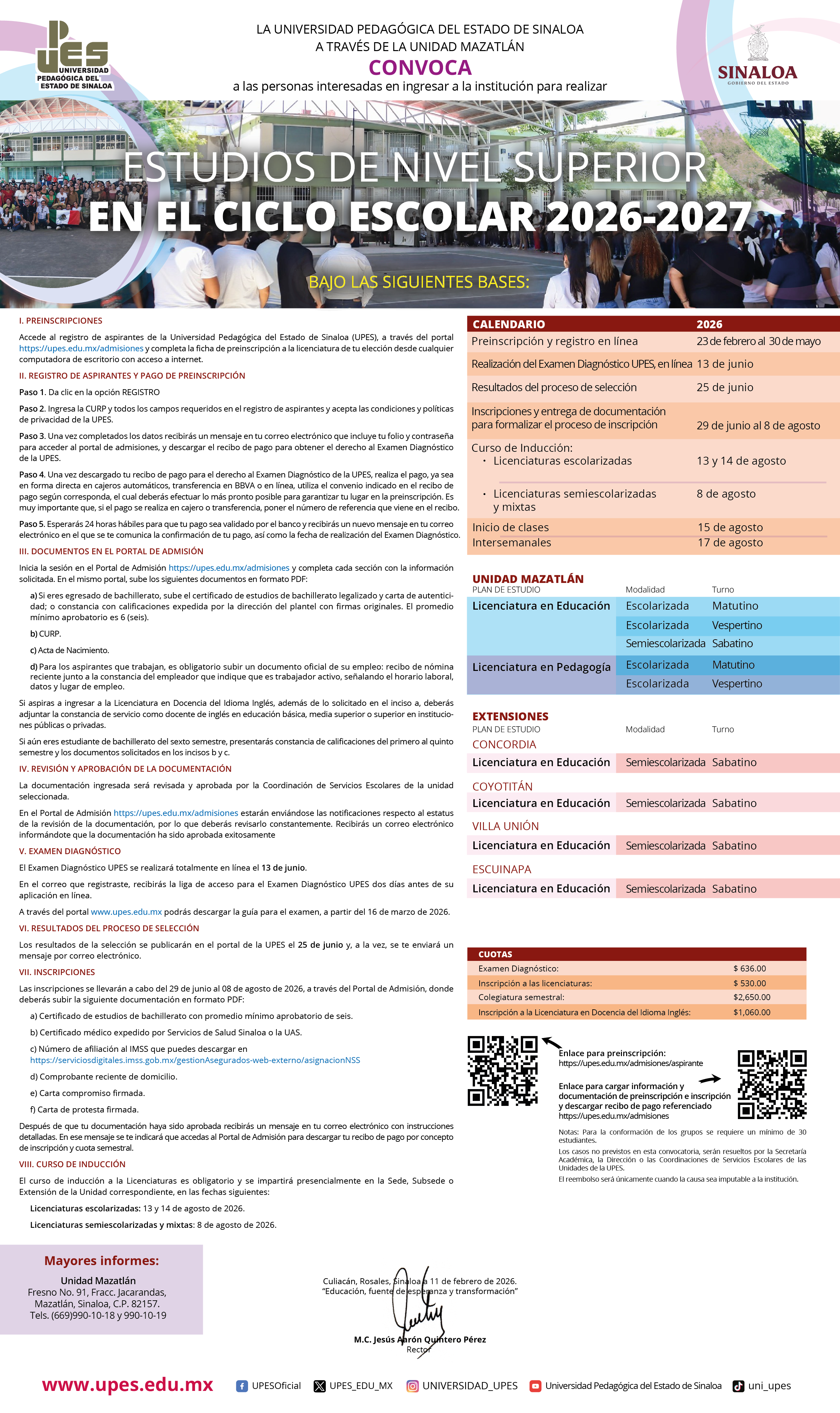 Convocatoria Mazatlán